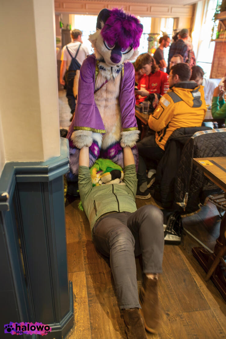 Neo dragging Osprey through the pub